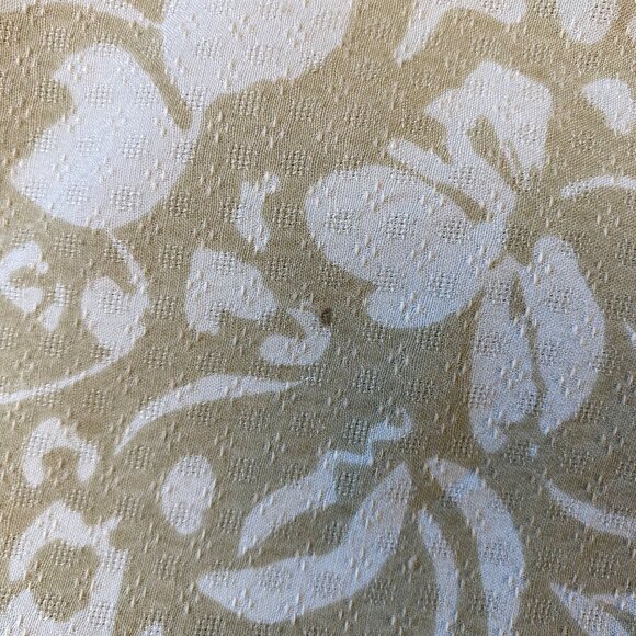 Rinnovato Mens‎ M Floral Beige Short Sleeve Button-Up Hawaiian Shirt - Picture 8 of 8